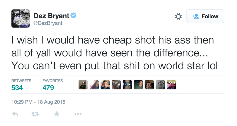 Illustration for article titled Dez Bryant Really Got The Worst Of That Training Camp Fight